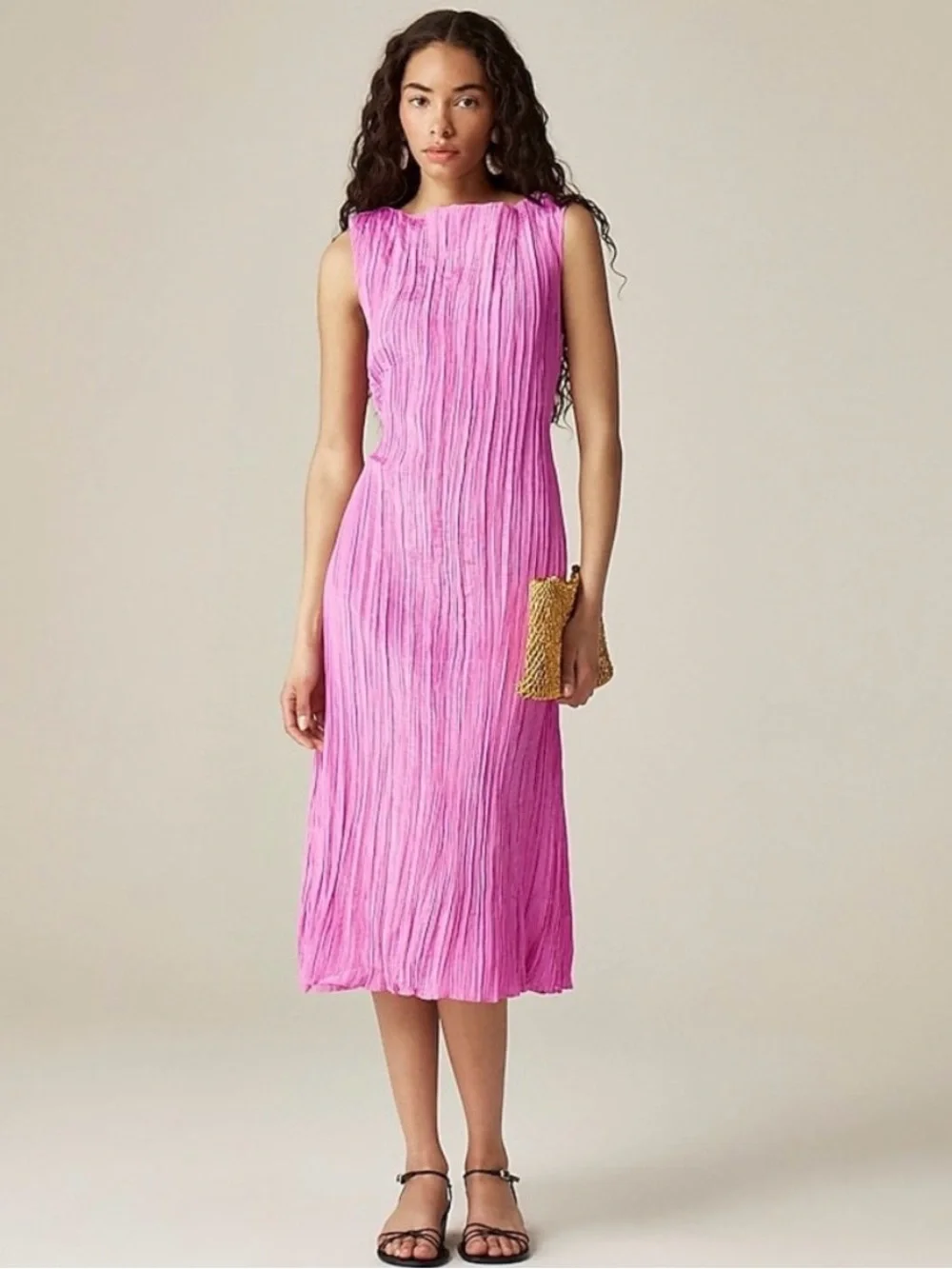 J. Crew Pink Textured Maxi Dress